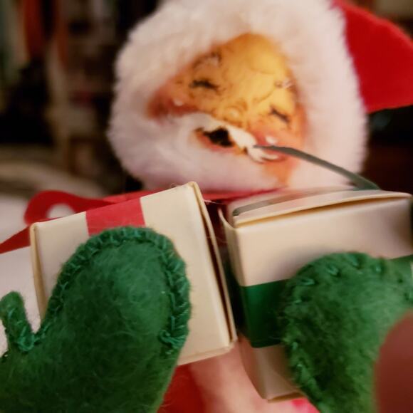 Vintage 1991 Annalee‎ Mobilitee Doll 9" Santa Christmas Presents holiday Decor - Picture 2 of 5